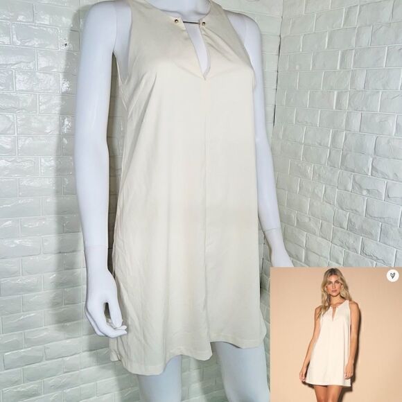Lulu’s Near or Bar Cream Shift Dress NWOT - Picture 2 of 6